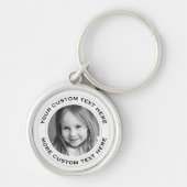 Benutzerdefinierter Text rund um das Foto Schlüsse Schlüsselanhänger (Vorne)