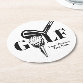 Benutzerdefinierter Text Runder Pappuntersetzer (Angewinkelt)