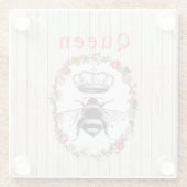 Benutzerdefinierter Text/ Rustikale Waldkronenbeer Glasuntersetzer (Rückseite)