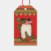 Benutzerdefinierter Text Rustikales Land Weihnacht Geschenkanhänger (Rückseite)
