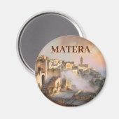 Benutzerdefinierter Text Sassi di Matera Italien A Magnet (Vorderseite/Rückseite)