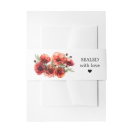 Benutzerdefinierter Text Scarlet Petal Serenade Einladungsbanderole