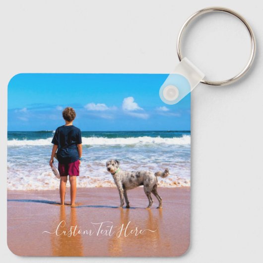 Benutzerdefinierter Text Schlüsselanhänger Design  (Rückseite)