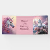 Benutzerdefinierter Text Schöne Einhörner Banner (Horizontal)