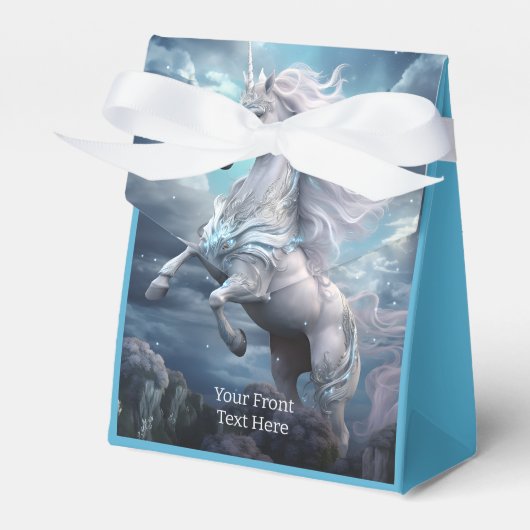 Benutzerdefinierter Text Schöne Einhörner Geschenkschachtel (Vorderseite)