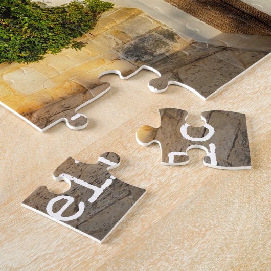 Benutzerdefinierter Text, schöne Stadt Alberobello Puzzle (Seite)