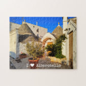 Benutzerdefinierter Text, schöne Stadt Alberobello Puzzle (Horizontal)