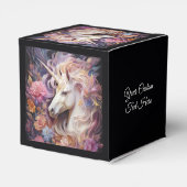 Benutzerdefinierter Text Schönes Einhorn Geschenkschachtel (Rückseite)