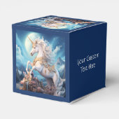 Benutzerdefinierter Text Schönes Einhorn Geschenkschachtel (Rückseite)