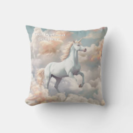Benutzerdefinierter Text Schönes Einhorn Kissen