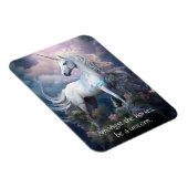 Benutzerdefinierter Text Schönes Einhorn Magnet (Rechte Seite)