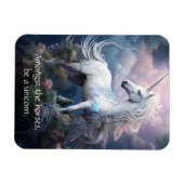 Benutzerdefinierter Text Schönes Einhorn Magnet (Horizontal)