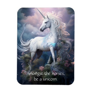Benutzerdefinierter Text Schönes Einhorn Magnet