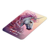 Benutzerdefinierter Text Schönes Einhorn Magnet (Linke Seite)