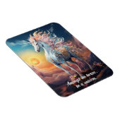 Benutzerdefinierter Text Schönes Einhorn Magnet (Rechte Seite)