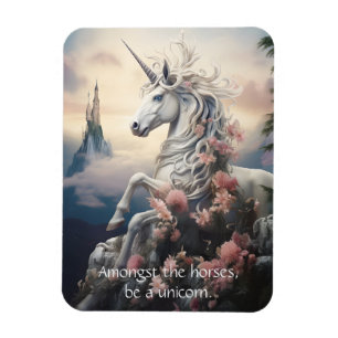 Benutzerdefinierter Text Schönes Einhorn Magnet