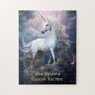 Benutzerdefinierter Text Schönes Einhorn Puzzle