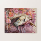 Benutzerdefinierter Text Schönes Einhorn Puzzle (Horizontal)