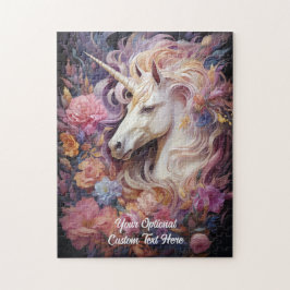 Benutzerdefinierter Text Schönes Einhorn Puzzle