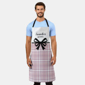 Benutzerdefinierter Text Schwarz Rosa Buffalo Kari Schürze (Getragen)