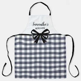 Benutzerdefinierter Text Schwarz-weiß Büffel Karie Schürze