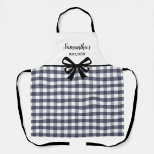 Benutzerdefinierter Text Schwarz-weiß Büffel Karie Schürze