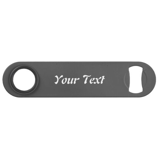 Benutzerdefinierter Text Schwarzleiste Schlüssel F Speed Flaschenöffner (Rückseite Horizontal)