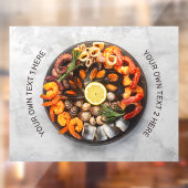 Benutzerdefinierter Text Seafood Platine Fensteraufkleber (Blatt 2)