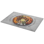 Benutzerdefinierter Text Seafood Platine Schneidebrett (Ecke)