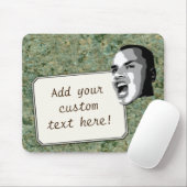 Benutzerdefinierter Text-Shout auf grüner Rock Tex Mousepad (Mit Mouse)