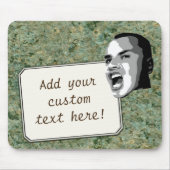 Benutzerdefinierter Text-Shout auf grüner Rock Tex Mousepad (Vorne)