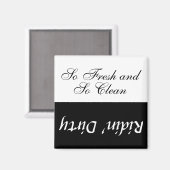 Benutzerdefinierter Text, so frisch und sauber/dre Magnet (Vorderseite/Rückseite)