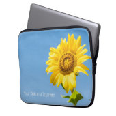 Benutzerdefinierter Text Sonnenblume Laptopschutzhülle (Vorderseite Links)