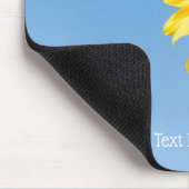 Benutzerdefinierter Text Sonnenblume Mousepad (Ecke)