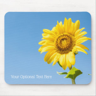 Benutzerdefinierter Text Sonnenblume Mousepad