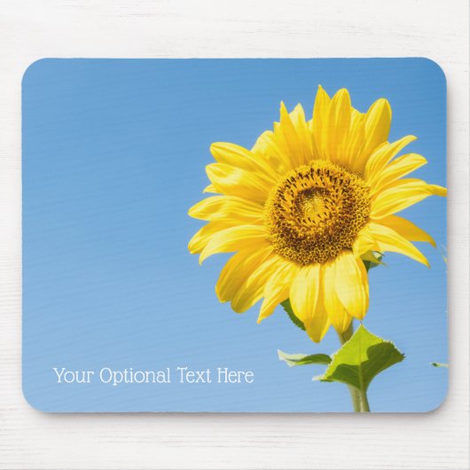 Benutzerdefinierter Text Sonnenblume Mousepad (Vorne)
