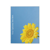 Benutzerdefinierter Text Sonnenblume Notizblock (Rotiert)