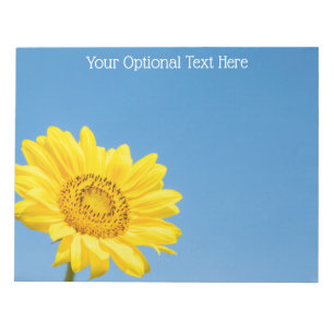 Benutzerdefinierter Text Sonnenblume Notizblock