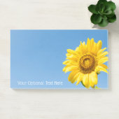 Benutzerdefinierter Text Sonnenblume Post-it Klebezettel (Büro)