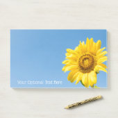 Benutzerdefinierter Text Sonnenblume Post-it Klebezettel (Auf Schreibtisch)