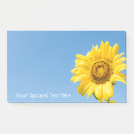 Benutzerdefinierter Text Sonnenblume Post-it Klebezettel