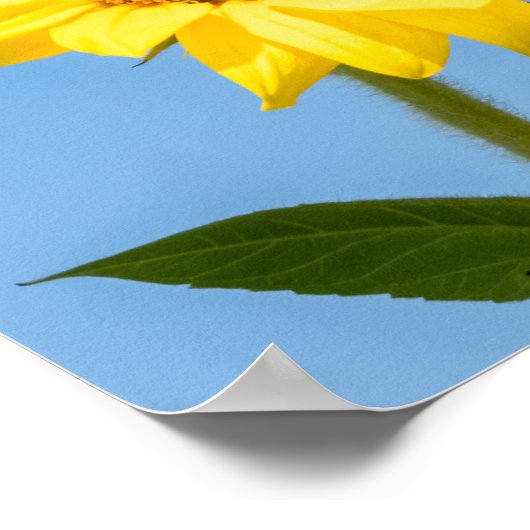 Benutzerdefinierter Text Sonnenblume Poster (Ecke)