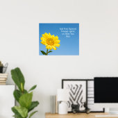 Benutzerdefinierter Text Sonnenblume Poster (Heimbüro)