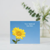 Benutzerdefinierter Text Sonnenblume Postkarte (Stehend Vorderseite)