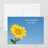 Benutzerdefinierter Text Sonnenblume Postkarte (Vorne/Hinten)