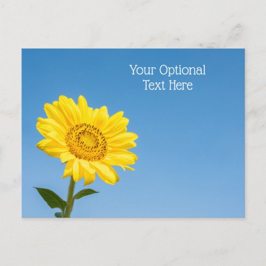 Benutzerdefinierter Text Sonnenblume Postkarte (Vorderseite)