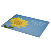 Benutzerdefinierter Text Sonnenblume Schneidebrett (Ecke)
