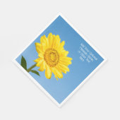 Benutzerdefinierter Text Sonnenblume Serviette (Ecke)