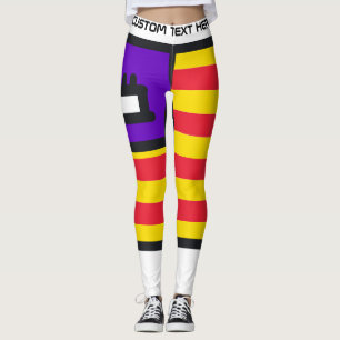 Benutzerdefinierter Text Spanien Fußballfan Leggings