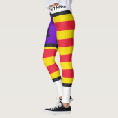 Benutzerdefinierter Text Spanien Fußballfan Leggings (Links)